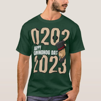 Camiseta Feliz Dia da Marmota Engraçado segundo de fevereir