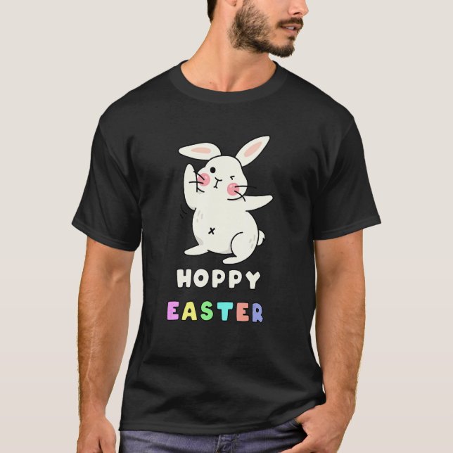 Camiseta Feliz Dia da Páscoa Feliz Coelhinho (Frente)