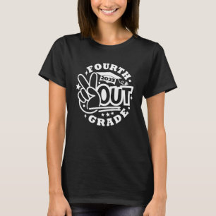 Camiseta Feliz Dia da Paz no 4º Ano do Último Dia da Escola