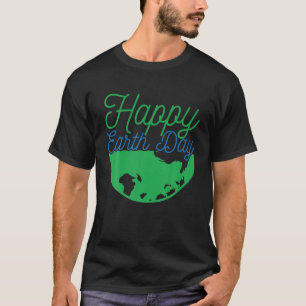 Camiseta Feliz Dia da Terra 22 de abril Amar a Mão do Plane