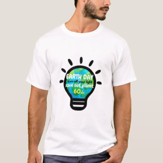 Camiseta Feliz dia da Terra!| Desligue sua luz| Design