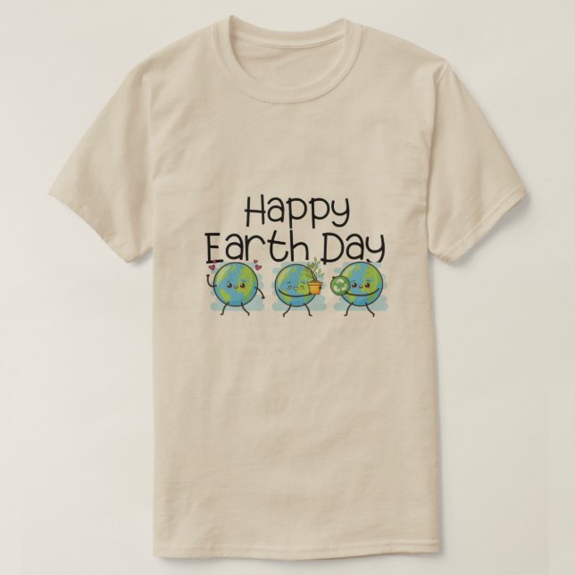 Camiseta Feliz Dia da Terra, Dia Verde, Presente de Feriado (Frente do Design)