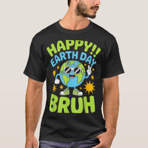 Camiseta Feliz dia da terra mano gráfico divertido do plane