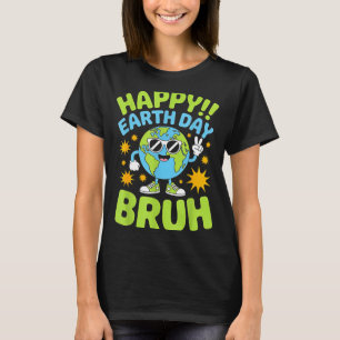 Camiseta Feliz dia da terra mano gráfico engraçado do plane