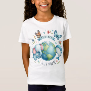 Camiseta Feliz Dia da Terra Proteja Nosso Planeta Terra