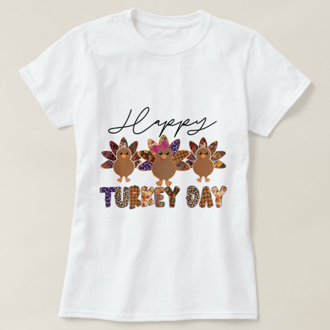 Camiseta Feliz Dia da Turquia (Frente do Design)