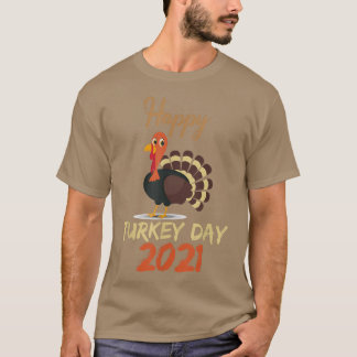 Camiseta Feliz Dia da Turquia 2021 Feriado de Ação de Graça