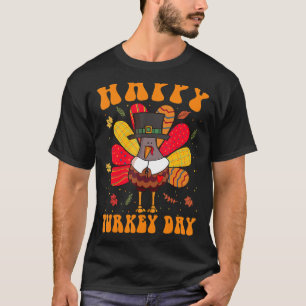 Camiseta Feliz Dia da Turquia Bonito Pequeno Peregrino Ação
