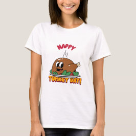 Camiseta Feliz Dia da Turquia de Ação de Graças