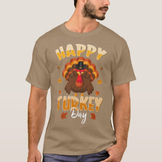 Camiseta Feliz Dia da Turquia Feriado de Ação de Graças