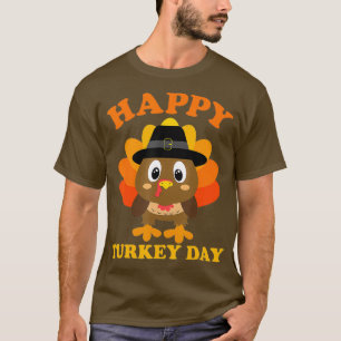 Camiseta Feliz Dia da Turquia Pequeno Presente de Peregrino