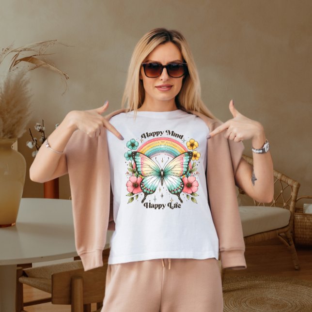 Camiseta Feliz dia da vida feliz (Criador carregado)