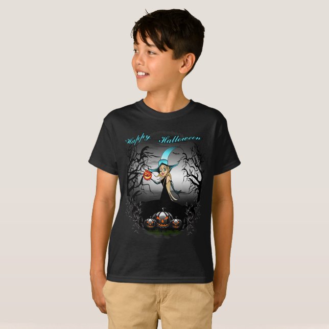 Camiseta Feliz Dia das Bruxas (Frente Completa)