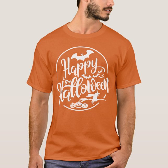 Camiseta Feliz Dia das Bruxas (Frente)