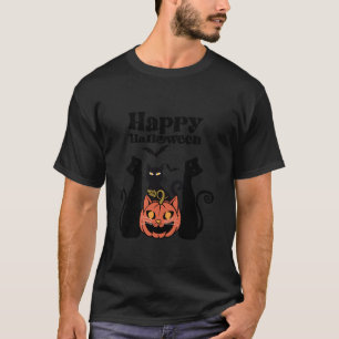 Camiseta Feliz Dia das Bruxas Atômicas Gatos de Bompkin Gat