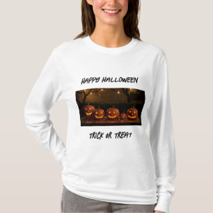 Camiseta Feliz Dia das Bruxas, Bonitinho Esculpido