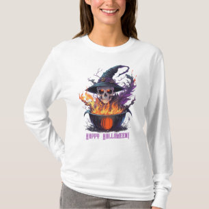 Camiseta Feliz Dia das Bruxas! Caveira das Bruxas