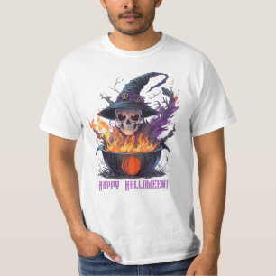 Camiseta Feliz Dia das Bruxas! Caveira das Bruxas
