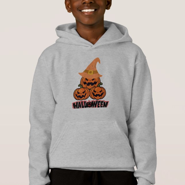 Camiseta Feliz Dia das Bruxas Crianças Bonitas (Frente)