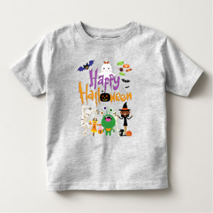 Camiseta Feliz Dia das Bruxas Crianças Bonitas e Loucas