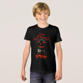 Camiseta Feliz Dia das Bruxas e Sim É 5 Meu Aniversário