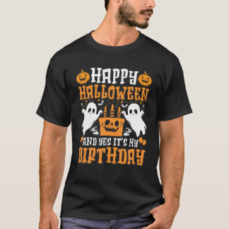 Camiseta Feliz Dia das Bruxas e Sim É o meu Nascer de anive