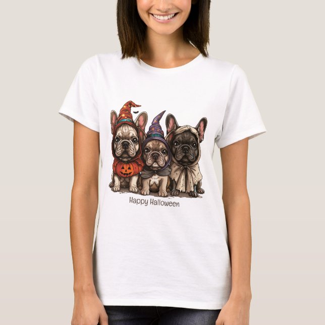 Camiseta Feliz Dia das Bruxas em Francês (Frente)