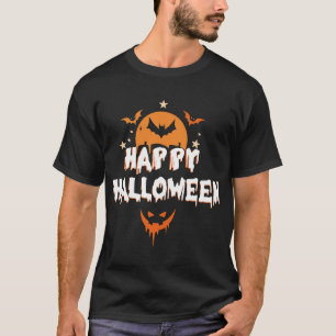 Camiseta Feliz Dia das Bruxas Esqueleto Divertido Dinossaur