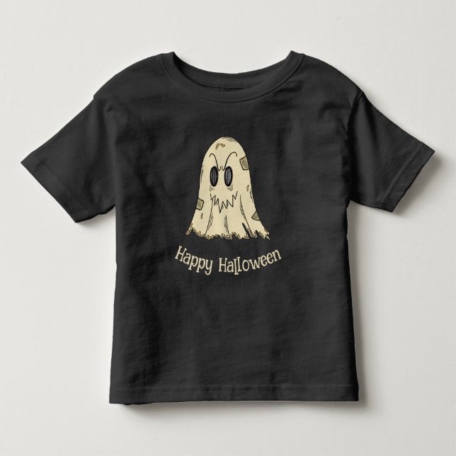 Camiseta Feliz Dia das Bruxas Fantasma (Frente)