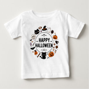 Camiseta Feliz Dia das Bruxas Gato de Abóbora Teto