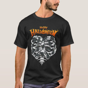 Camiseta Feliz Dia das Bruxas Gatos Pretos Legais Humor Esq
