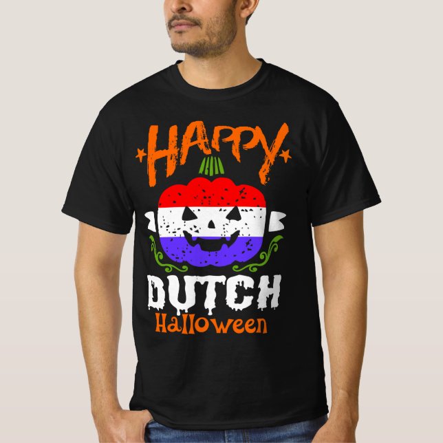 Camiseta Feliz Dia das Bruxas Holandesas (Frente)