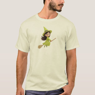 Camiseta Feliz Dia das Bruxas Ilustração 3D de Bruxinha Chi