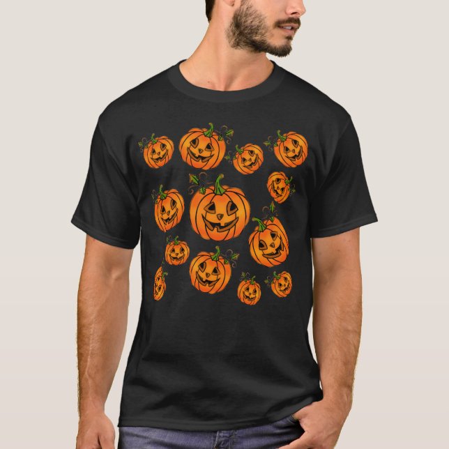 Camiseta Feliz Dia das Bruxas | jack-o-lanterna | abóbora (Frente)