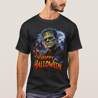 Camiseta Feliz Dia das Bruxas Monstro de Frankenstein