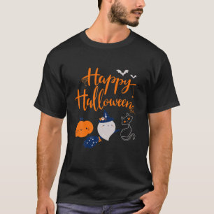 Camiseta Feliz Dia das Bruxas Mulheres de Abóbora Bonitão