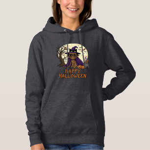 Camiseta Feliz Dia das Bruxas Pug Chapéu de Bruxa Caldeirão