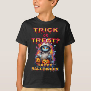 Camiseta Feliz Dia das Bruxas - Trick or Tratat Children's