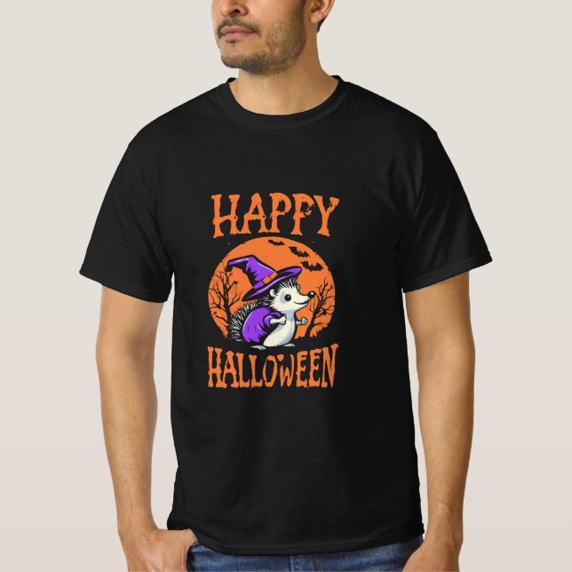 Camiseta Feliz Dia das Bruxasouriço Bruxa (Frente)