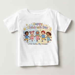 Camiseta Feliz Dia das Crianças Design de Crianças Fofas .