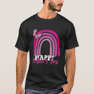 Camiseta Feliz Dia das Mães 2023 Dia das Mães Arco-Íris Mãe