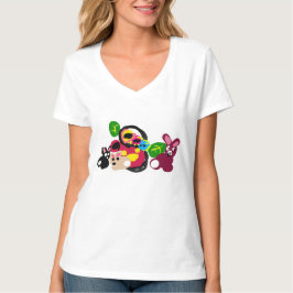Camiseta Feliz dia das mães coelhinhos e coelho 