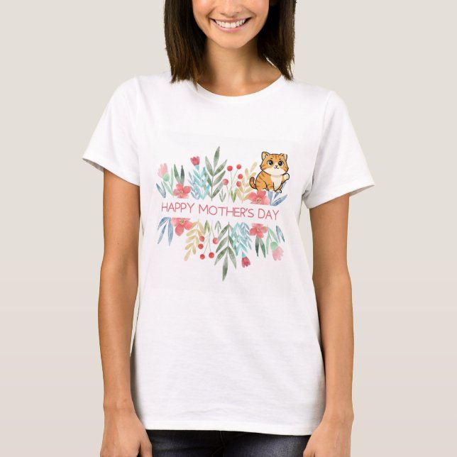 Camiseta Feliz dia das mães design (Frente)