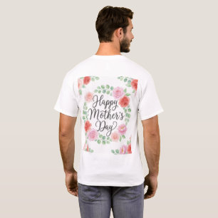 Camiseta Feliz Dia das Mães Design Floral Melhor Mãe de T