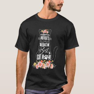 Camiseta Feliz Dia das Mães Para a Melhor Gata Mãe Gato L