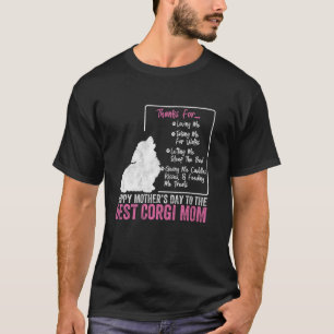 Camiseta Feliz Dia das Mães Para a Melhor Mãe Welsh Corgi C
