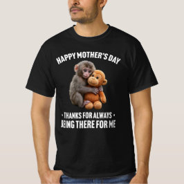 Camiseta Feliz Dia das Mães Soco no Macaco Macaco Fofo 