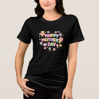 Camiseta Feliz Dia das Mães Urso Bolha Fofo