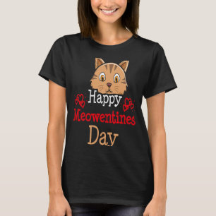 Camiseta Feliz Dia das Meowentines Valente de Gato Criador
