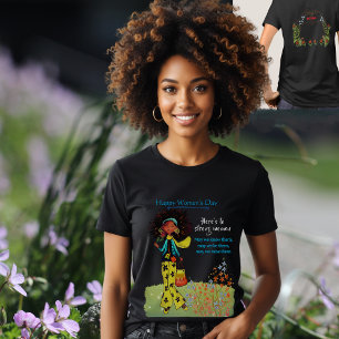 Camiseta Feliz Dia das Mulheres Citação de Mulheres Fortes 